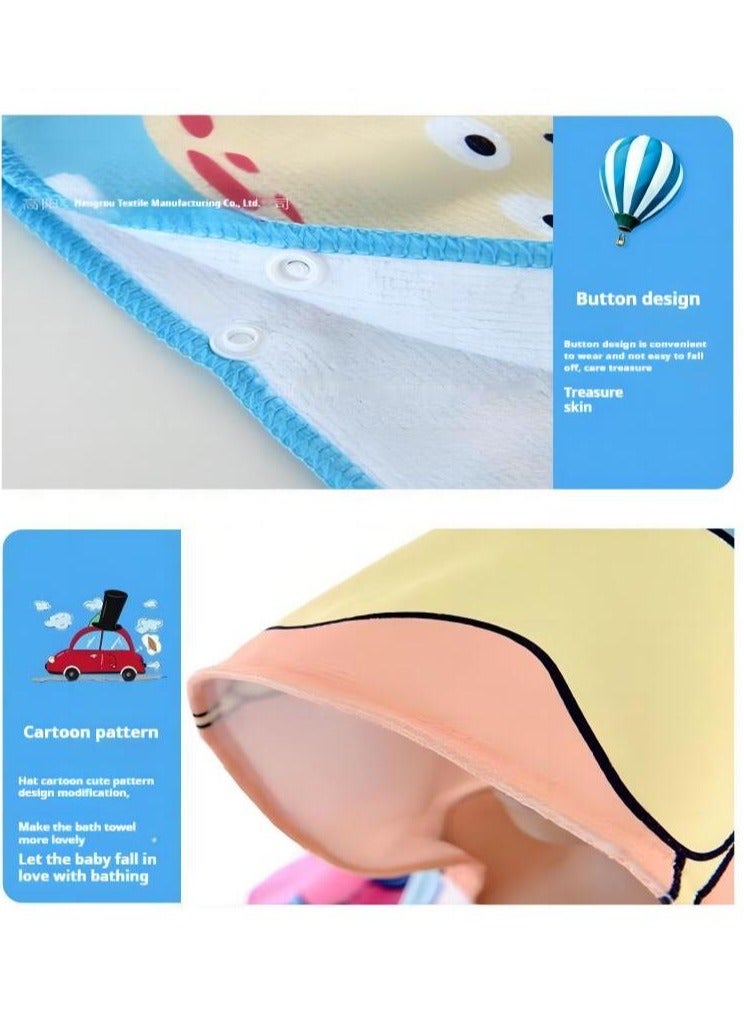 Baby Hooded Towel with Unique Animal Design Ultra Soft Thick Cotton Bath Towel for Newborn Highly Absorbent Bathrobe Blanket Toddlers Shower Gifts for Newborns or Adolescents - Image 4