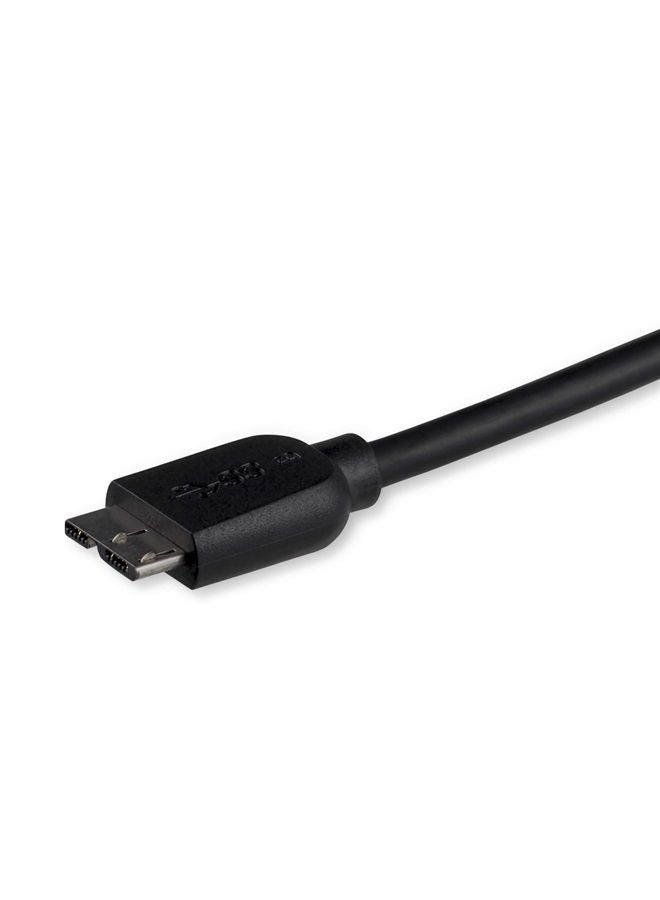 Startech.com 3m 10ft Slim USB 3.0 A to Micro B Cable M/M - Mobile Charge Sync USB 3.0 Micro B Cable for Smartphones and Tablets (USB3AUB3MS) - Image 2