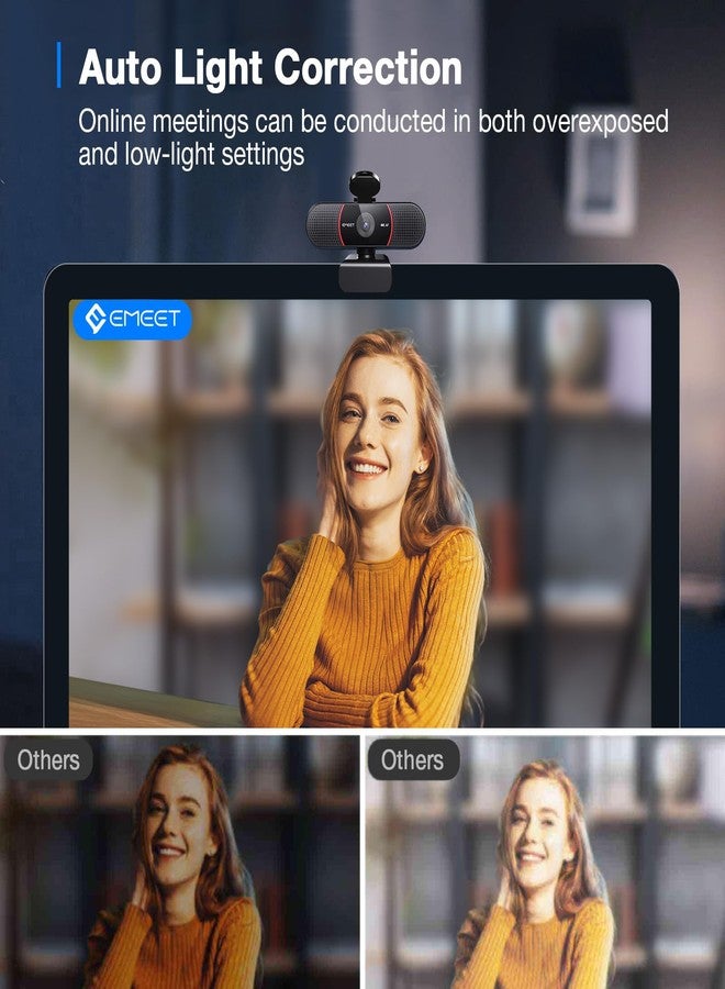 EMEET C960 4K Webcam for PC, PDAF Auto Focus, Dual Omni Mics, 73° FOV - Image 5