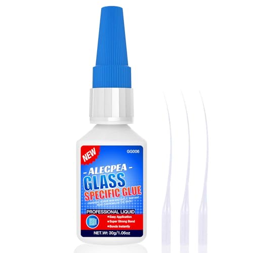 ALECPEA 30g Glass Glue - Fast-Curing & Weatherproof Adhesive for Glass Repair, Jewelry, Art, Crystal, Mirror and More - Quick Set in 15 Seconds - Image 1