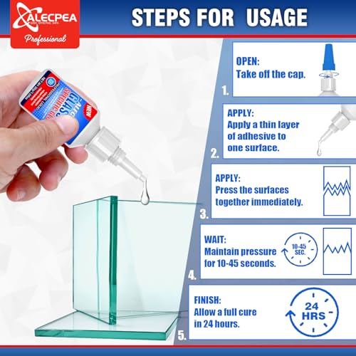 ALECPEA 30g Glass Glue - Fast-Curing & Weatherproof Adhesive for Glass Repair, Jewelry, Art, Crystal, Mirror and More - Quick Set in 15 Seconds - Image 5
