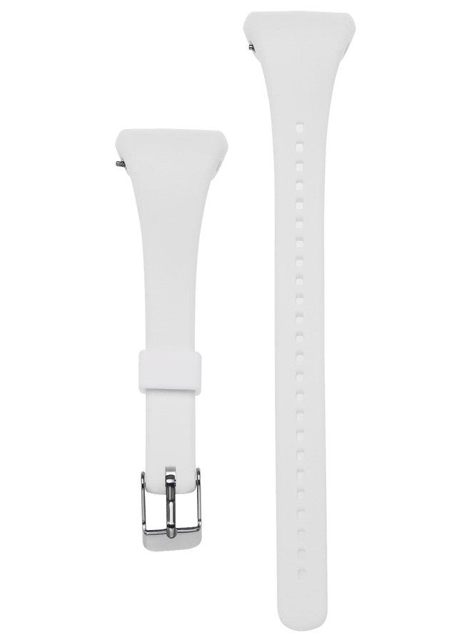 ECSiNG Silicone Watch Strap Compatible with Polar FT4 FT7 Fitness Tracker Adjustable Watch Band Smartwatch Quick Release Wristband for 160~230mm Wrist Size White - Image 1