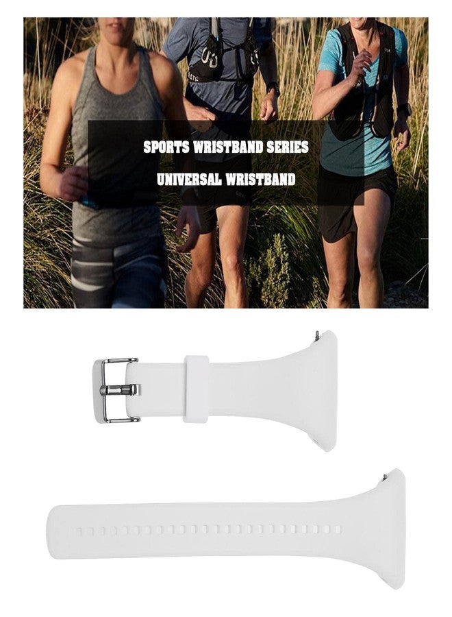 ECSiNG Silicone Watch Strap Compatible with Polar FT4 FT7 Fitness Tracker Adjustable Watch Band Smartwatch Quick Release Wristband for 160~230mm Wrist Size White - Image 3