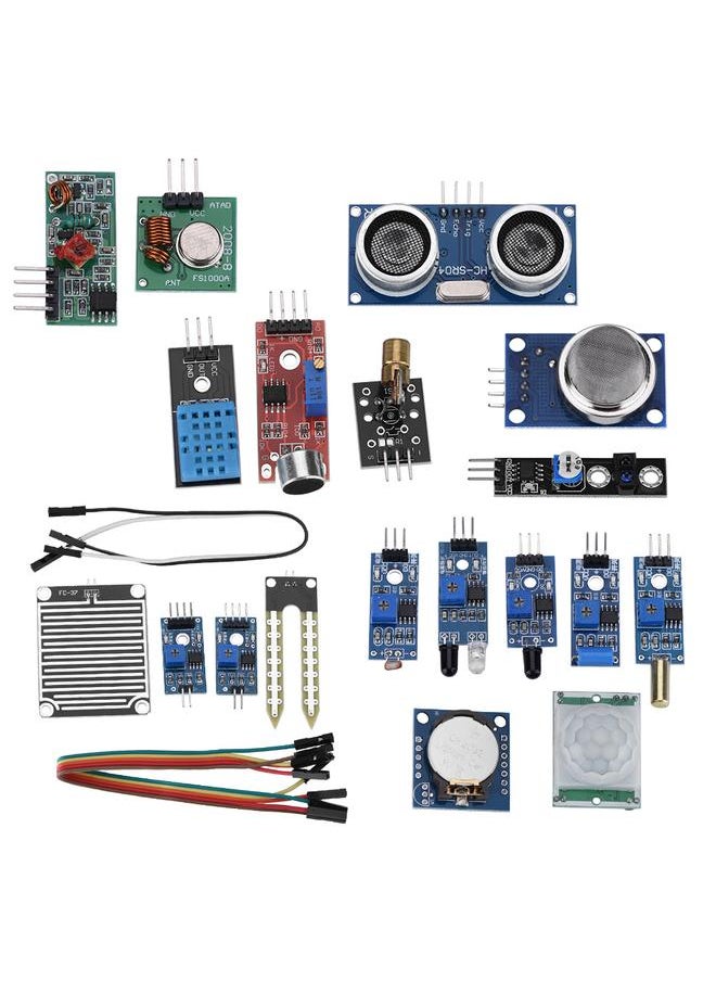 Thoraya - مجموعة 16 في 1 لبدء وحدات الاستشعار لموديل Raspberry Pi 2B صندوق مكونات DIY - Image 1