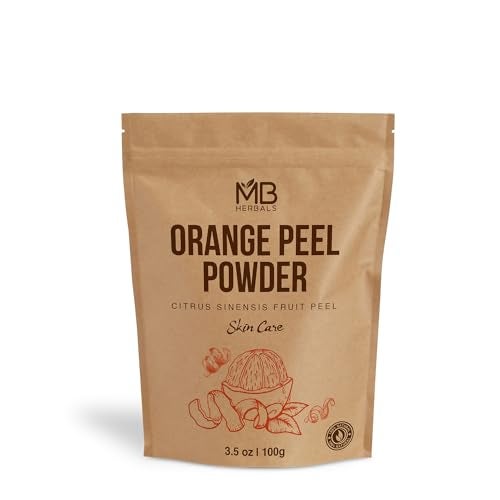 MB Herbals Pure Orange Peel Powder 100 Grams | 100% Pure & Natural | No Preservatives | To Be Used in Face Packs | For External Use Only - Image 1