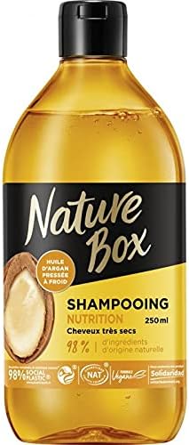 Nature Box Nutrition Argan Shampoo Very Dry Hair Vegan Formula 98 Ingredients of Natural Origin Content 250 ml