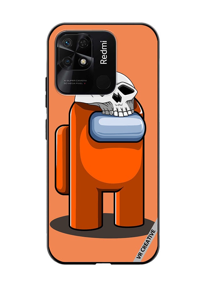 VR CREATIVE Protective Case Cover For Xiaomi Redmi 10C Orange Game Among Us In Halloween Design Multicolour - Image 1