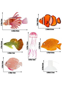 Weewooday 7 Pieces Artificial Fish Colorful Fake Fish Glowing Effect Aquarium Decor Floating Ornament For Fish Tank Decoration(Classic Color)  - Image 4