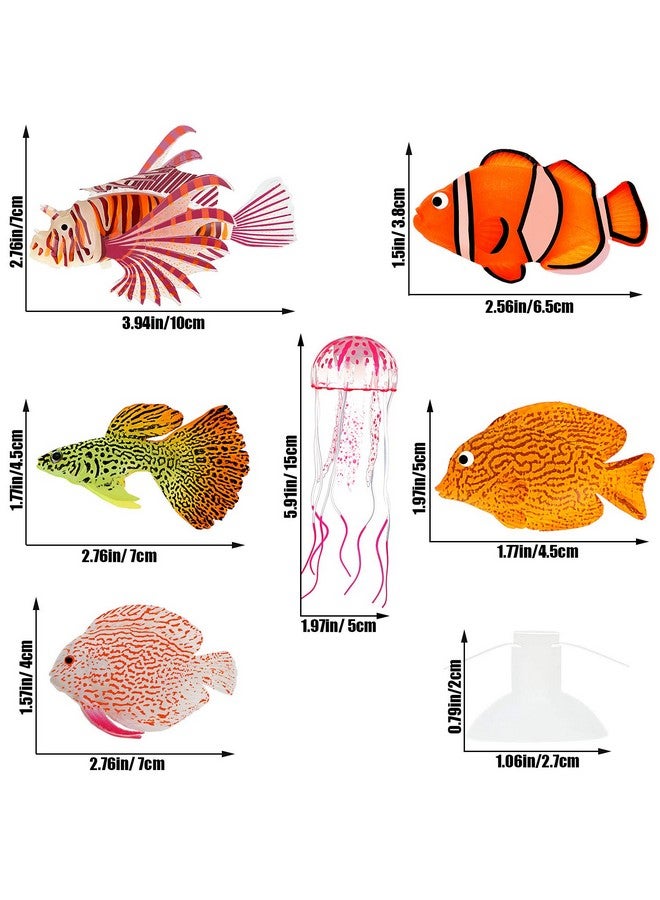 Weewooday 7 Pieces Artificial Fish Colorful Fake Fish Glowing Effect Aquarium Decor Floating Ornament For Fish Tank Decoration(Classic Color) - Image 4