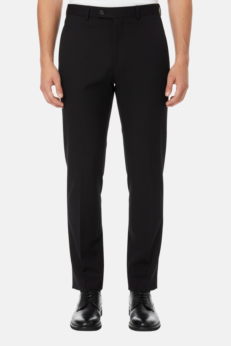 GANT Men Regular Fit Solid Dress Pants, Black - Image 1