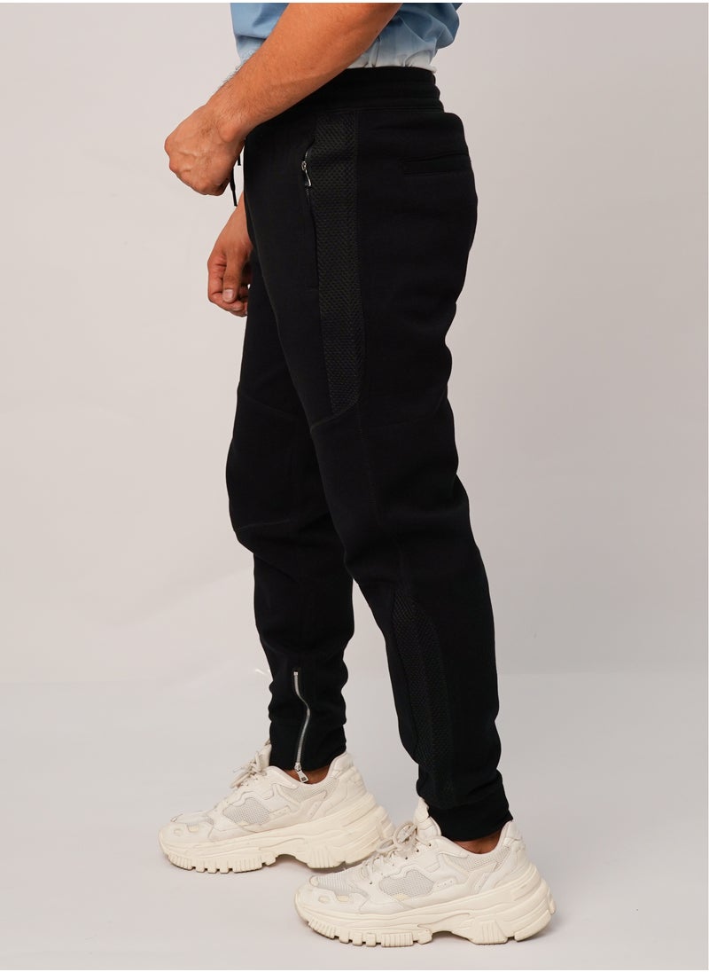 JACK & JONES Men’s  Elasticated Waist Zipper Pockets Joggers Pant in Black  - Image 2