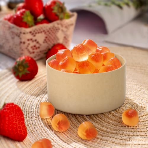 OUNONA Kraft Round Box with Lid 4.92X2.36In Baking Storage Box for Cookies Candy Pastry Packaging and Sweet Treats - Image 2