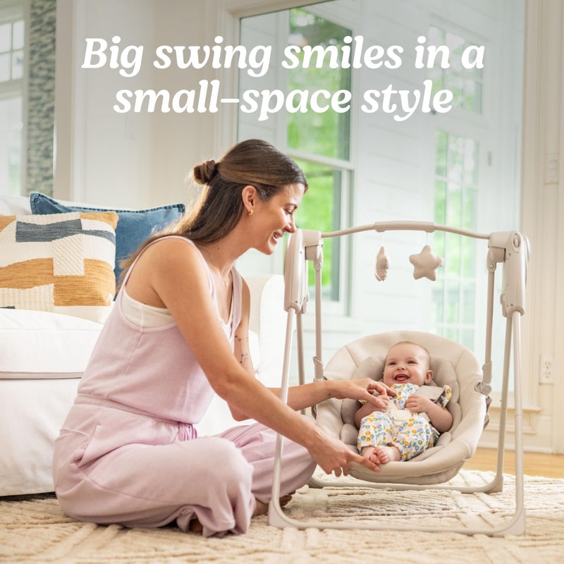 Graco Slim Spaces Compact Baby Swing - Indoor Infant Swing, Baby Registry Must Have, Gifts for New Parents - Image 3