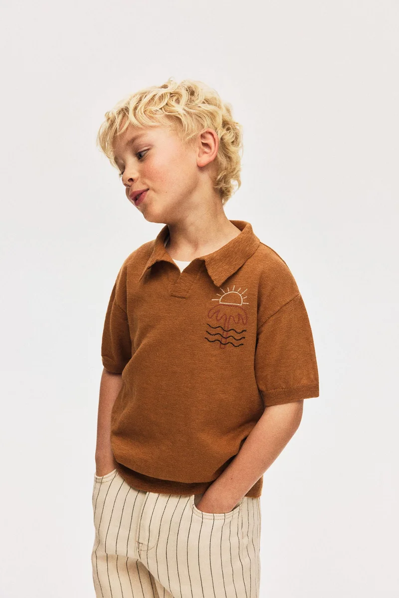 H&M Knitted polo shirt