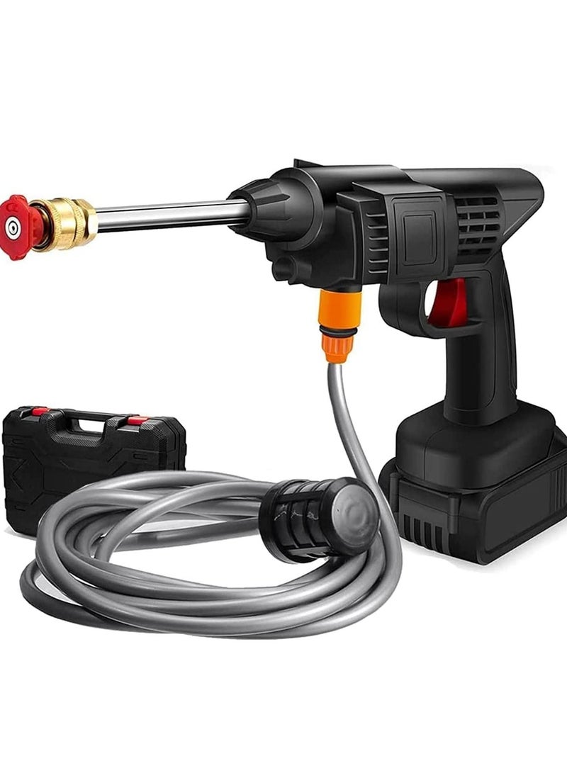 48V 25000mAh 30Bar Cordless High Pressure Car Washer with Nozzles Water Gun Set Garden Cleaning Jet Washing Machine Multi Purpose With Uk 3 Pin Adapter - Image 1