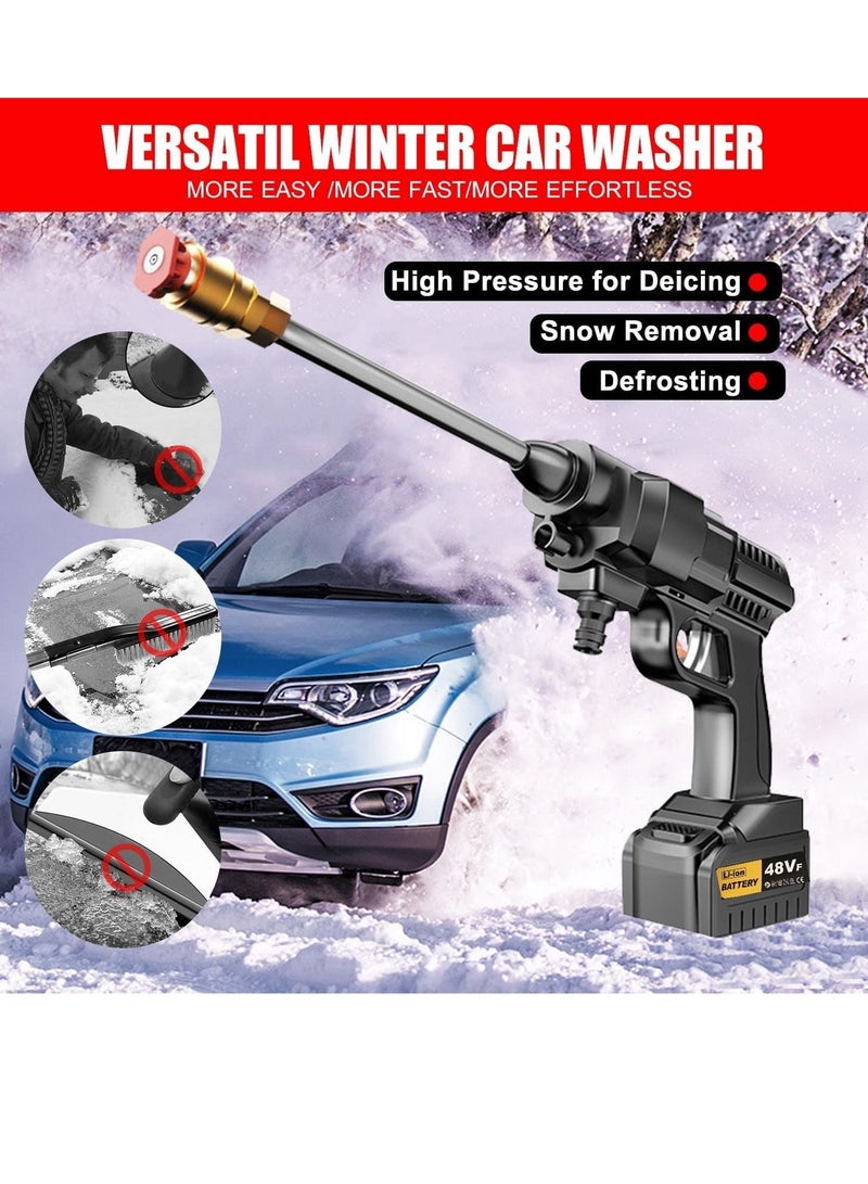 48V 25000mAh 30Bar Cordless High Pressure Car Washer with Nozzles Water Gun Set Garden Cleaning Jet Washing Machine Multi Purpose With Uk 3 Pin Adapter - Image 3