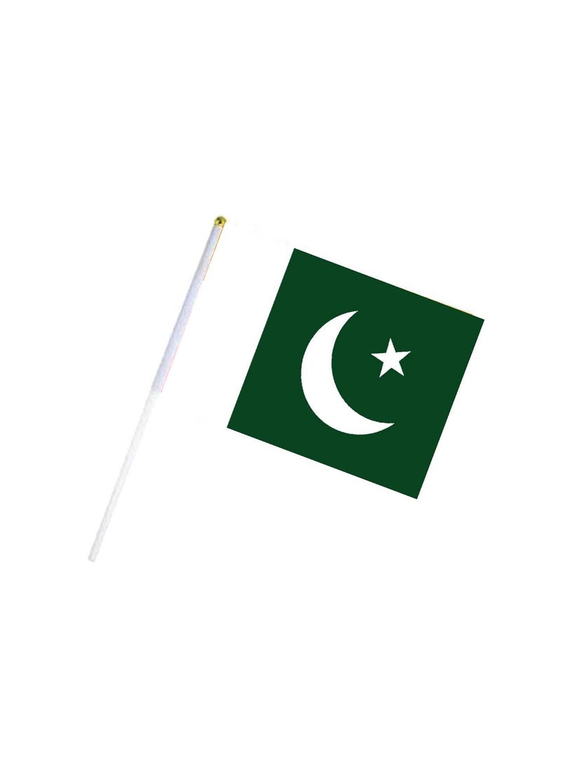 مجموعة مشجعي رياضة الكريكيت الباكستانية - عبوة مكونة من 3 قطع - قبعة مطرزة وحقيبة برباط وعلم يدوي - مثالية للمباريات والمناسبات والاستخدام اليومي - مثالية لعشاق الرياضة - Image 2