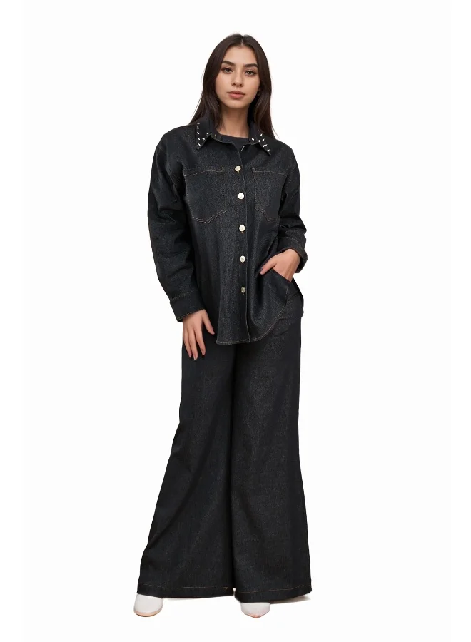 Wecre8 Denim Studded Blouse