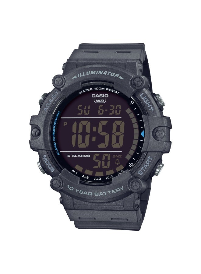 CASIO Water Resistant Digital Resin Band Men's Watch - AE-1500WH-8BV - 51.2mm