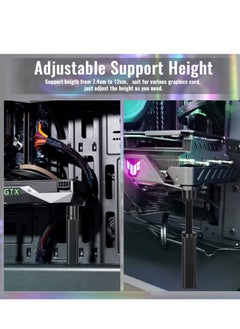 Generic Adjustable GPU Brace Support for Graphics Cards, Universal VGA Stand with Height Adjustment, Video Card Sag Holder Bracket, Black GPU Support Stand.  - Image 4