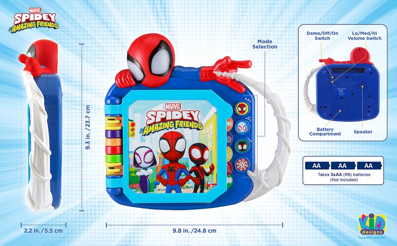 eKids Spidey and His Amazing Friends Book, Toddler Toys with Built-in Preschool Learning Games, Educational Toys for Fans of Spiderman Toys and Gifts (Styles May Vary) - Image 4