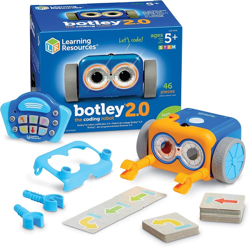 Learning Resources Botley The Coding Robot 2.0 - STEM Toys, Programming for Kids, Electronic Screen-Free Toys, Critical Thinking, Ages 5+,46 Pieces - Image 1