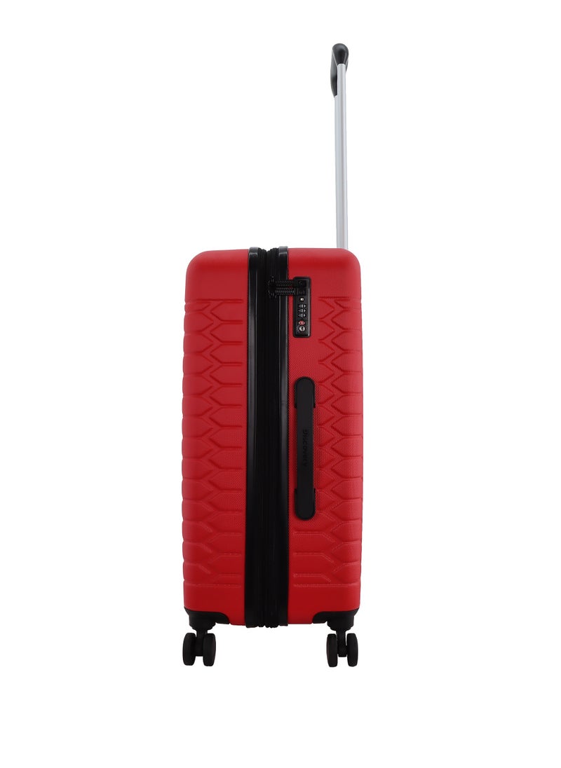 Discovery Reptile ABS Hardshell Medium Check-In Luggage Red, Durable Lightweight Expandable Suitcase, 4 Double Wheel With TSA Lock Trolley Bag (24 Inch). - pzsku/Z522B9900E32610ADE3F8Z/45/_/1720610275/9298731e-dfb5-446e-9a68-de6cb3a079d7