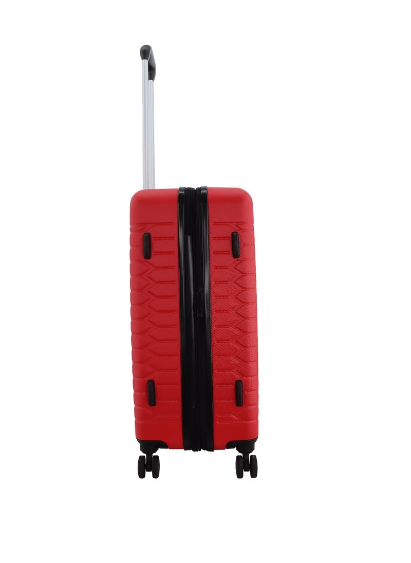 Discovery Reptile ABS Hardshell Medium Check-In Luggage Red, Durable Lightweight Expandable Suitcase, 4 Double Wheel With TSA Lock Trolley Bag (24 Inch). - pzsku/Z522B9900E32610ADE3F8Z/45/_/1720610300/1f4db84d-f9f5-4628-b57a-3476dc17911f