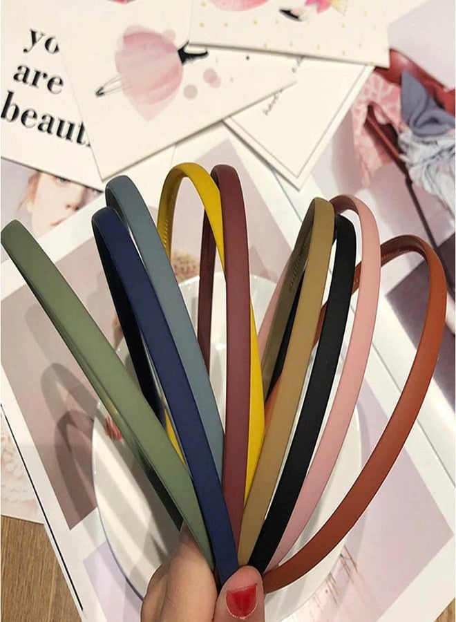 APSAMBR- 12 PCS Fashion Women Solid Headband Bezel for Hair Plastic Hair Bands Hair Hoop Girls Simple Scrub Headbands Hairband Hair Accessories - Image 4