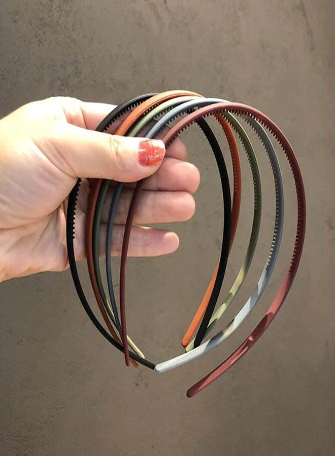 APSAMBR- 12 PCS Fashion Women Solid Headband Bezel for Hair Plastic Hair Bands Hair Hoop Girls Simple Scrub Headbands Hairband Hair Accessories - Image 1