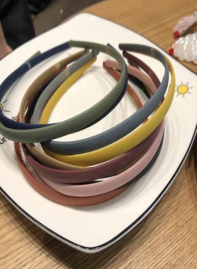 APSAMBR- 12 PCS Fashion Women Solid Headband Bezel for Hair Plastic Hair Bands Hair Hoop Girls Simple Scrub Headbands Hairband Hair Accessories - Image 2