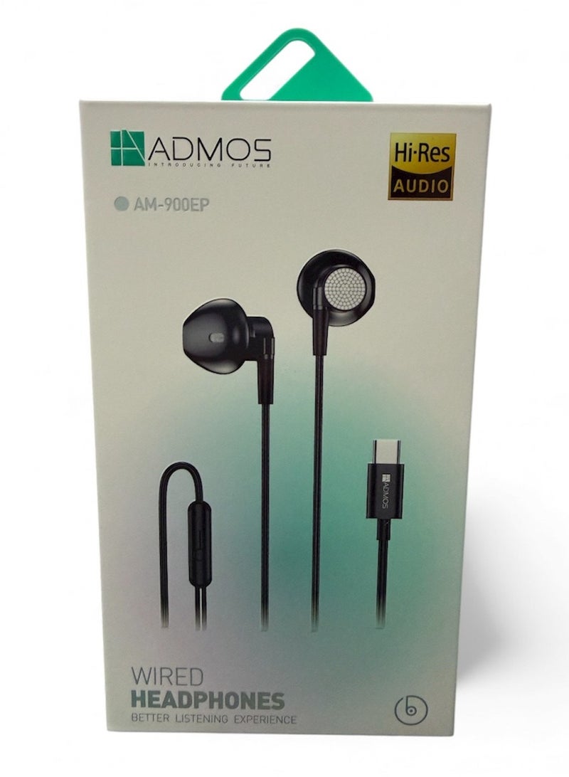 Admos High-quality ADMOS wired USB-C earphones with a microphone and volume control, in-ear headphones for iPhone 15 1617, iPad Pro/Air, and Samsung - Image 2
