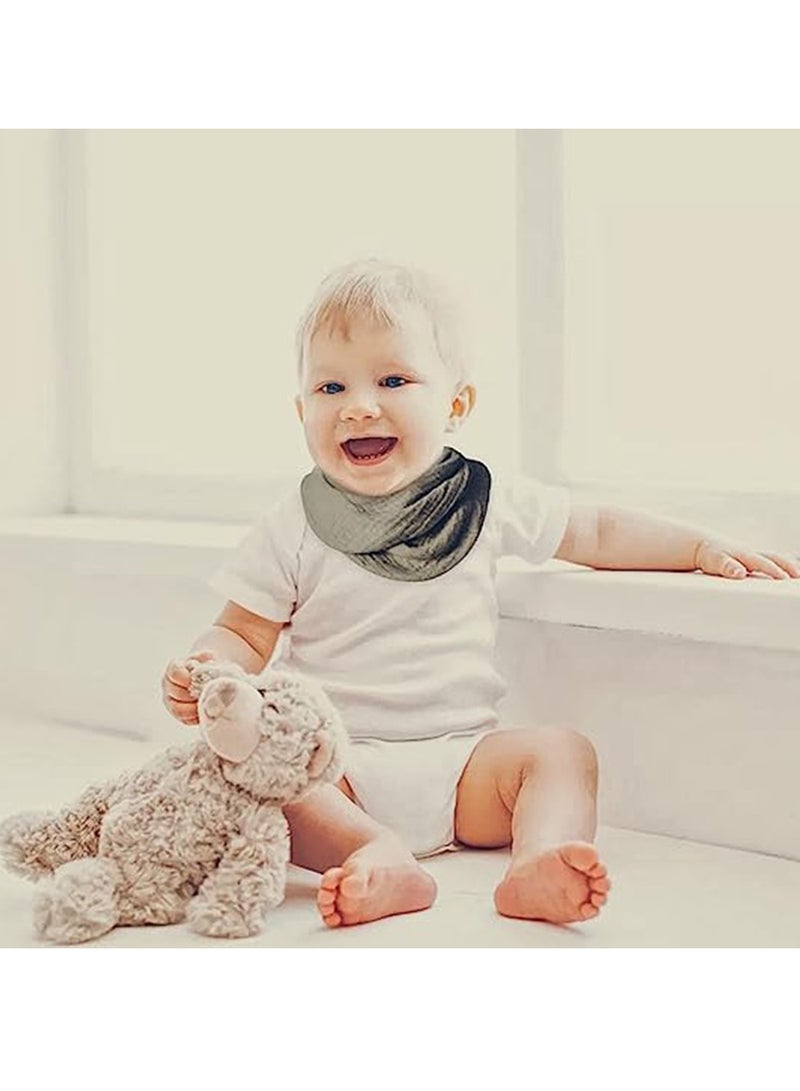 SYOSI Baby Bibs, Muslin Bandana Organic Drool Bibs for Neutral Boy Girl, Unisex Baby Bibs Soft and Absorbent for Newborns 8 Pcs - Image 5