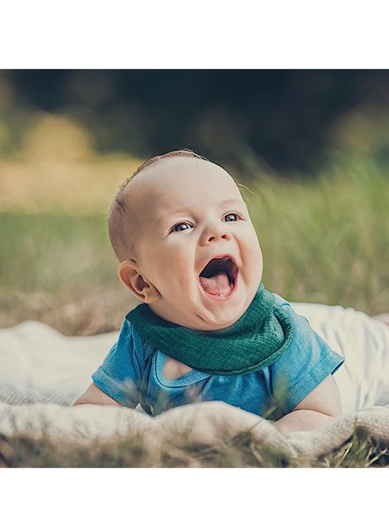 SYOSI Baby Bibs, Muslin Bandana Organic Drool Bibs for Neutral Boy Girl, Unisex Baby Bibs Soft and Absorbent for Newborns 8 Pcs - Image 3