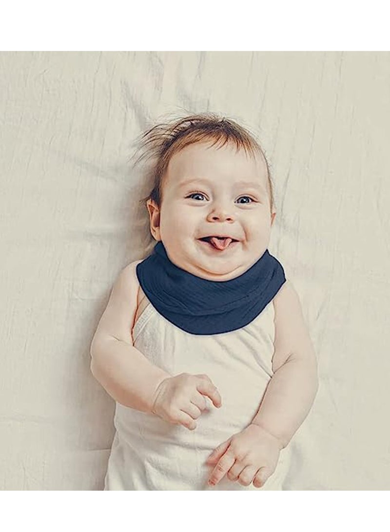 SYOSI Baby Bibs, Muslin Bandana Organic Drool Bibs for Neutral Boy Girl, Unisex Baby Bibs Soft and Absorbent for Newborns 8 Pcs - Image 4