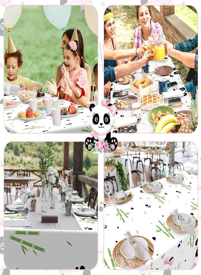 Coume 3 Pack Panda Birthday Party Decorations Panda Theme Tablecloth Favors Large Plastic Cute Table Cover for Kids Birthday Party Baby Shower Supplies, 54 x 108 Inches(Novelty Style) - Image 5