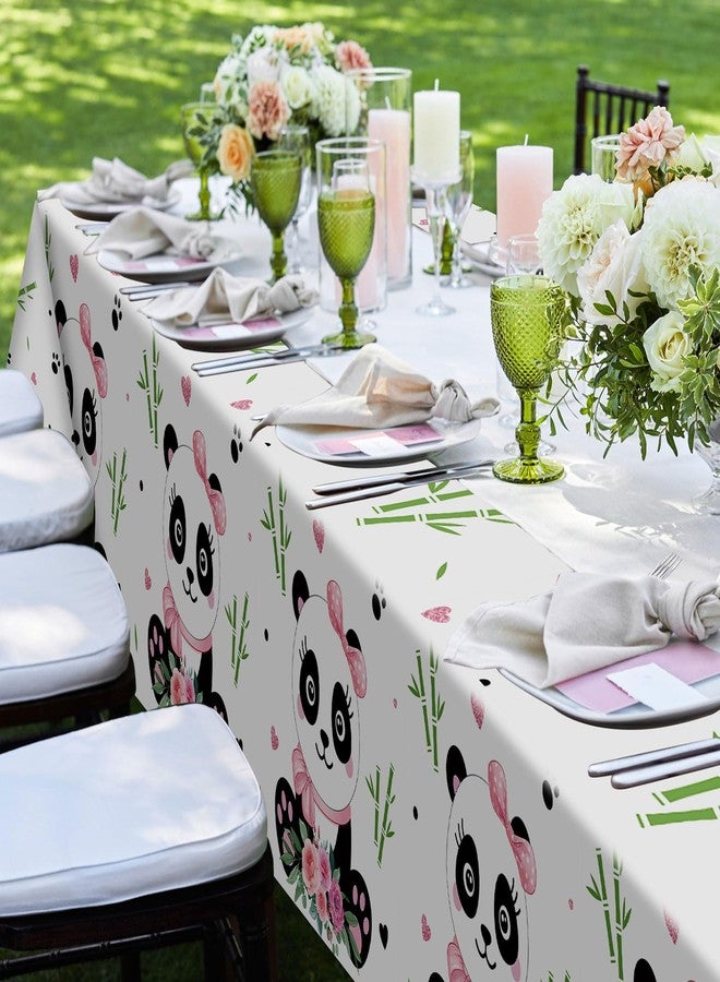 Coume 3 Pack Panda Birthday Party Decorations Panda Theme Tablecloth Favors Large Plastic Cute Table Cover for Kids Birthday Party Baby Shower Supplies, 54 x 108 Inches(Novelty Style) - Image 4