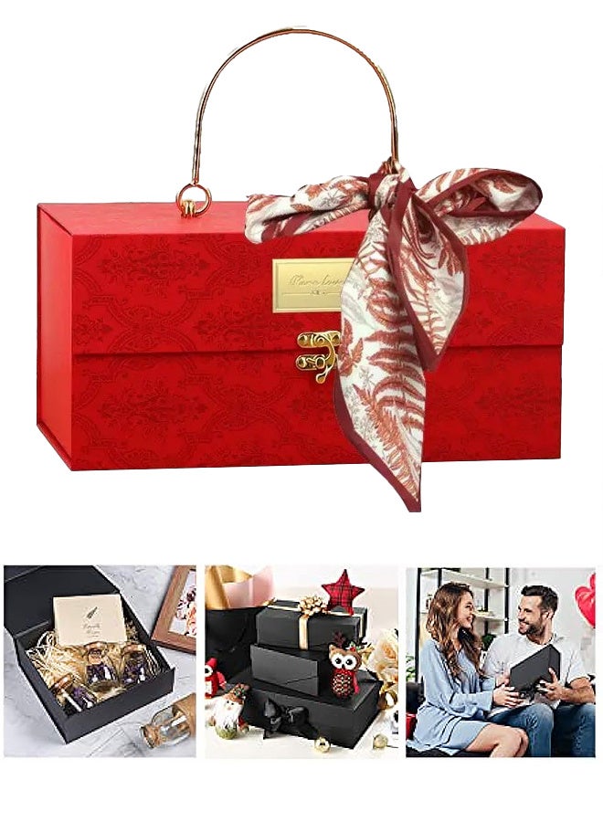 Luxury Gift Box with Lock - 25 x 13 x 14 cm | Perfect for Holiday Gifts, Weddings, Birthdays, Mother's Day  Father's Day - Image 4
