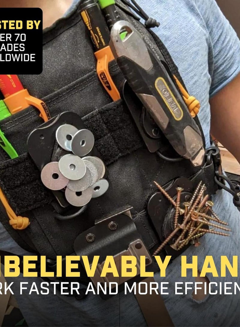 GGOOT MagMaster | Magnetic Tool Holder - Strong Clip-On Belt Magnet Holster for Screws, Nails, Hammer, Sockets, Pliers, Screw Driver, Trowel, Drill Bit, Wrench, or Any Magnetic Tools and Hardware - Image 3