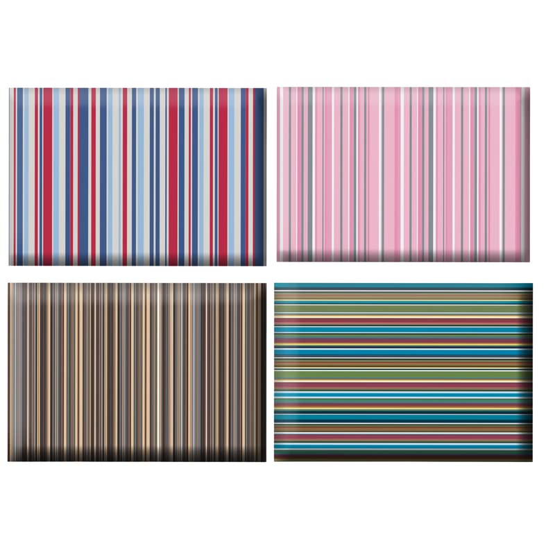 Dovetail Bark Barcode Candy Cane & Candy Floss Gift Wrapping Papers Combo of 4 Sheets - Image 1