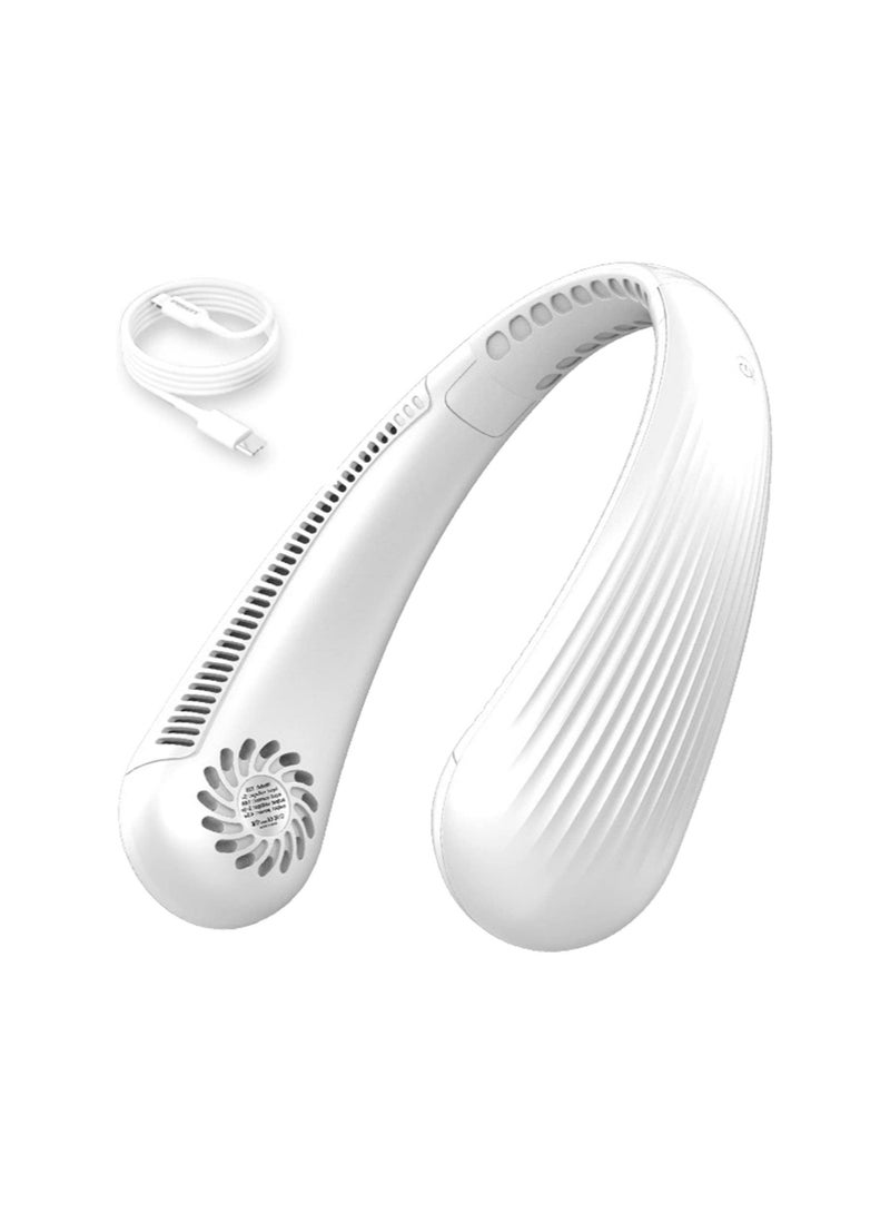 ELTRAZONE Portable Neck Fan Hands Free Bladeless Wearable Personal Fan, Leafless, Rechargeable, Headphone Design with 3 Speeds - Image 1