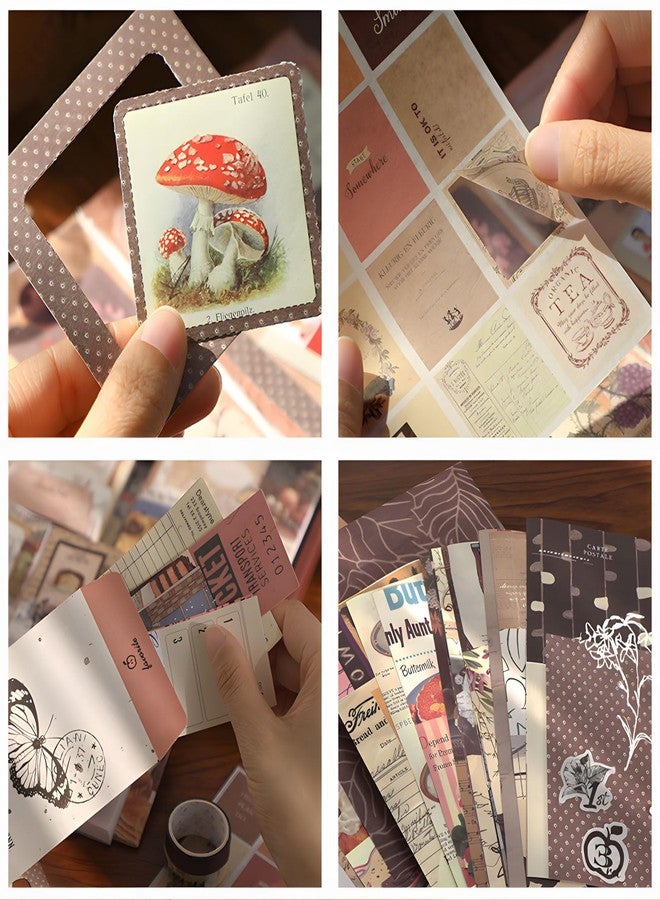 JOYCHOIC Vintage Junk Journal Supplies Kit, Brown Scrapbook Supplies, Scrapbooking and Journaling Materials, Large Collection for Women, Stationery DIY Arts Craft, Adults - Image 3