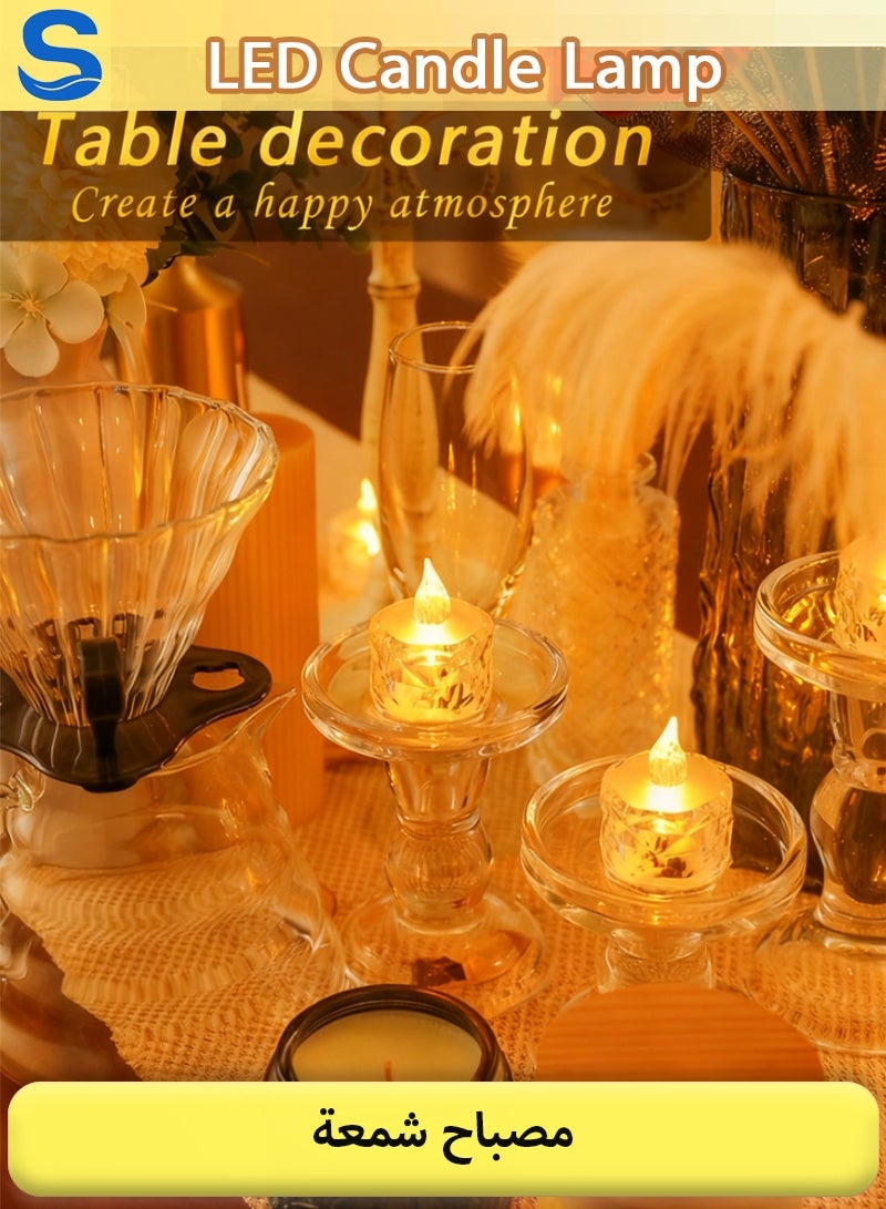 Serinovia 24 Packs Flameless LED Tea Lights Candles Battery Operated, Safe Flickering Lights Electronic Fake Candles for Votive, Aniversary,Wedding Decor, Holiday Gifts & Romantic Ambiance Decorate - Image 5