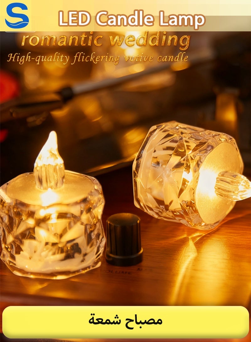 Serinovia 24 Packs Flameless LED Tea Lights Candles Battery Operated, Safe Flickering Lights Electronic Fake Candles for Votive, Aniversary,Wedding Decor, Holiday Gifts & Romantic Ambiance Decorate - Image 3