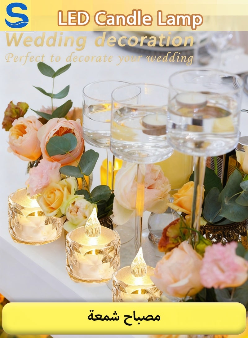 Serinovia 24 Packs Flameless LED Tea Lights Candles Battery Operated, Safe Flickering Lights Electronic Fake Candles for Votive, Aniversary,Wedding Decor, Holiday Gifts & Romantic Ambiance Decorate - Image 4