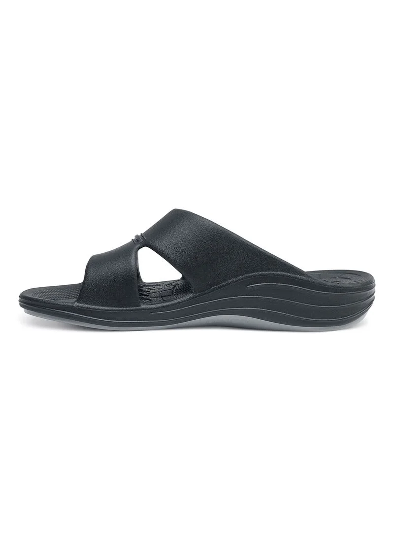 aetrex Bali Orthotic Slides For Men Black