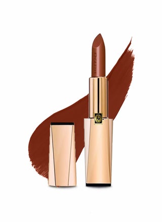 Cinnamon Brown with a glossy effect.