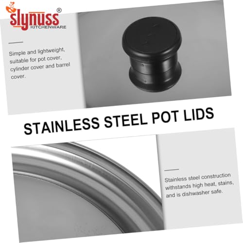 Slynuss® | Stainless Steel Lid for kadai/Lids for Bowls with Heat Resistant Knob | Diameter - 28.5cms | Size - 6 | Cover for Kitchen Utensils, Cooking Utensils, Kadhai, Pots and Pans for Kitchen - Image 5