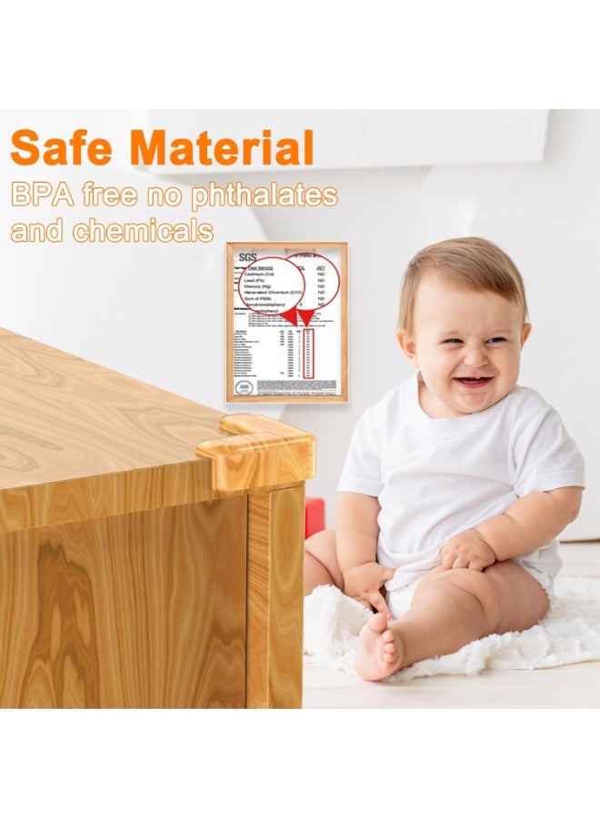 مجموعة واقيات زوايا  للاطفال بزاوية يمنى لون شفاف للطاولة والاثاث والخزانة يحمي الاطفال من الزوايا الحادة مضادة للتصادم مكونة من 4 قطع - Image 3