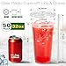 Charmount 32 oz 50 Sets Clear Plastic Cups with Lids and Straws Sturdy Food Safe Disposable To Go Cups for Cold Drinks Iced Coffee Milkshakes Smoothies - Image 4